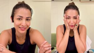 Malaika Arora shared a hack to reduce face puffiness